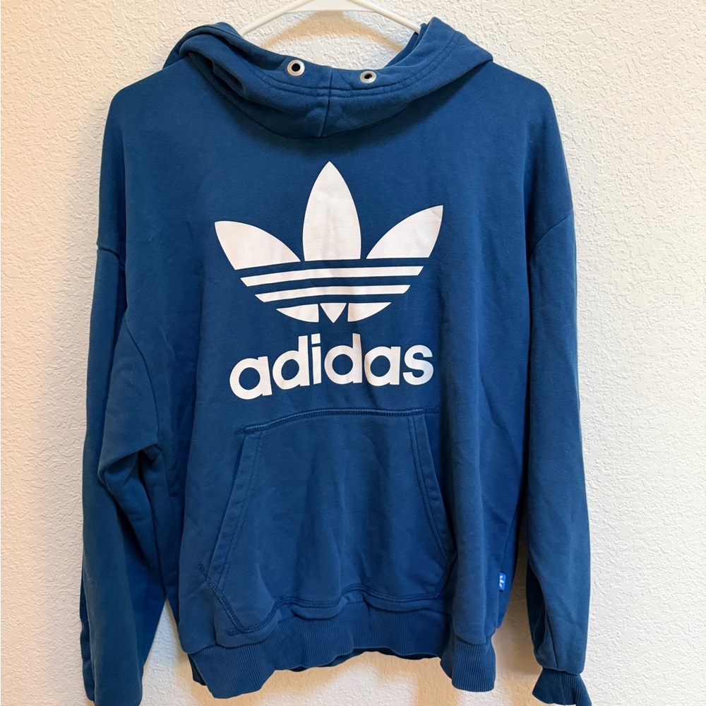 Adidas Teal Sweatshirt with Trefoil Emblem